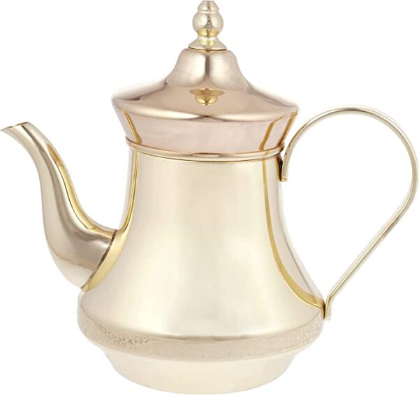 ابريق شاي سعة 1.5 لتر، باللون الذهبي من سوليتر احصل على ابريق شاي بسعة 1.5 لتر واللون الذهبي الفاخر من سوليتر لتستمتع بكوب شاي مريح وشهي في أي وقت.